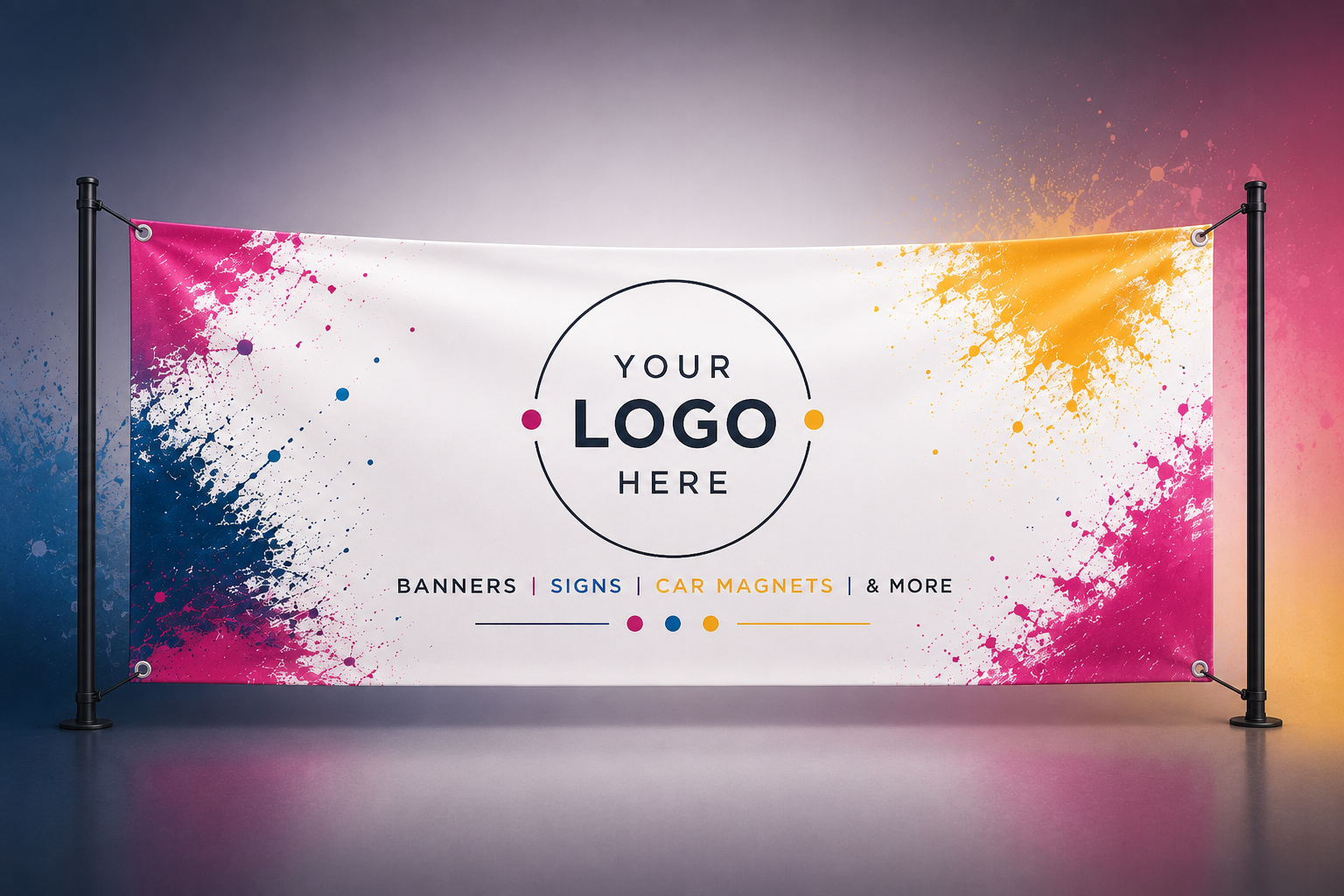 Glossy Vinyl Banners With Hemmed Edges